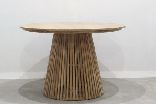 Moon Round Slatted Dining Table