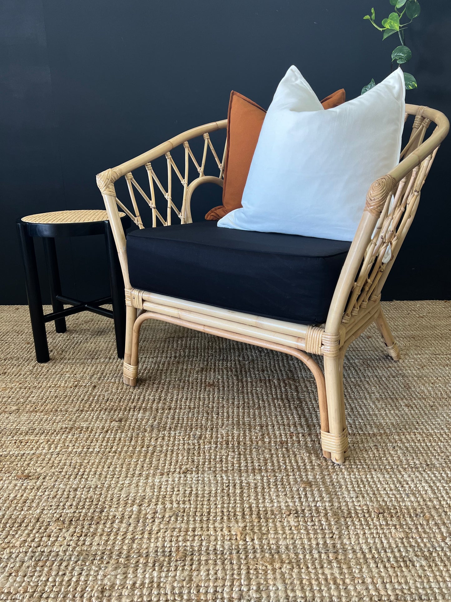 Cane Round Armchair