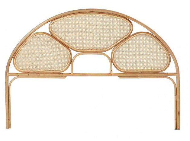 Three Panel Rattan Bedhead